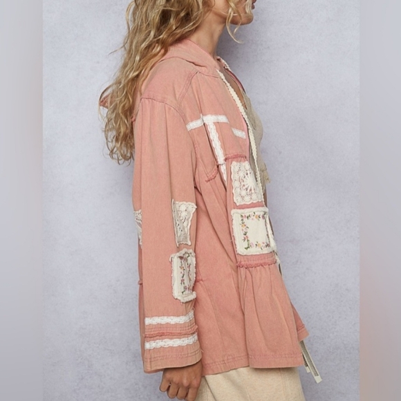 POL Pink Tiered Hooded Jacket 🩷 - Picture 4 of 6
